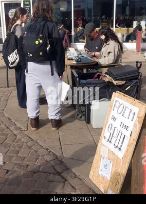 Poem on the Spot, Cambridge Stock Photo