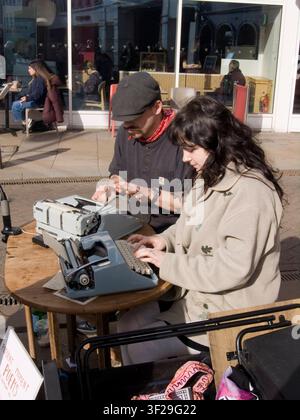 Poem on the Spot, Cambridge Stock Photo