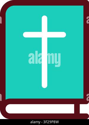 Bible Icon, Book, Religious, Christian, Faith, Scripture, Holy Stock Vector