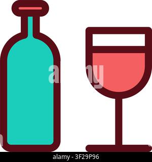 Bottle Drink Icon, Beverage, Water, Container, Liquid Stock Vector