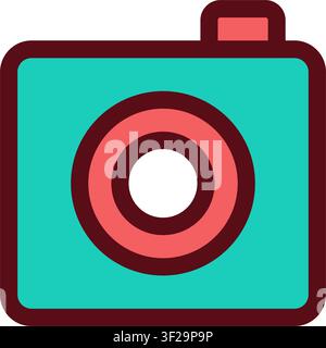 Camera Digital Icon, Photography, Photo, Device, Electronics Stock Vector