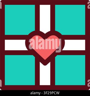 Chocolate Box Icon, Gift, Present, Candy, Confectionery, Sweets Stock Vector