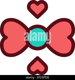 Bowtie Icon, Bow Tie, Necktie, Formal Wear, Attire, Dress Code Stock Vector