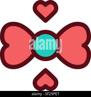 Bowtie Icon, Bow Tie, Necktie, Formal Wear, Attire, Dress Code Stock Vector