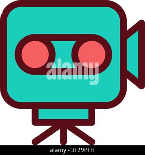 Camcorder Icon, Video Camera, Recording, Device, Multimedia Stock Vector