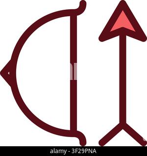 Cupid Arrow Icon, Love, Romantic, Valentine, Heart, Amor, Symbol Stock Vector