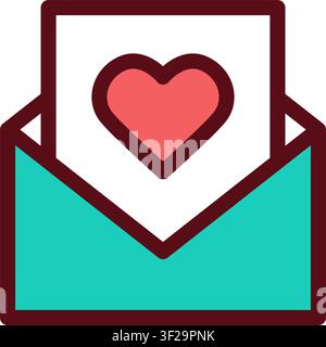 Email Heart Icon, Love, Message, Mail, Envelope, Communication Stock Vector