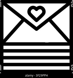 Heart Emails Icon, Email, Love Message, Communication, Envelope Stock Vector