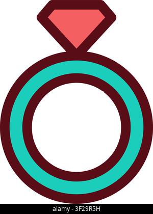 Jewel Diamond Ring Icon, Jewelry, Gemstone, Precious Stone Stock Vector