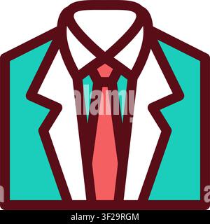 Tuxedo Icon, Formal Wear, Attire, Clothing, Dress Code, Mens Stock Vector