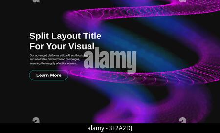 Ai transformation background with technology abstract blue pattern. Tech data network global science artificial digital flow. Futuristic vector design Stock Vector