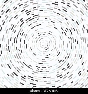 Neutral gray and Beige Round Concentric Circles with dashed lines, Vector Illustration. Stock Vector