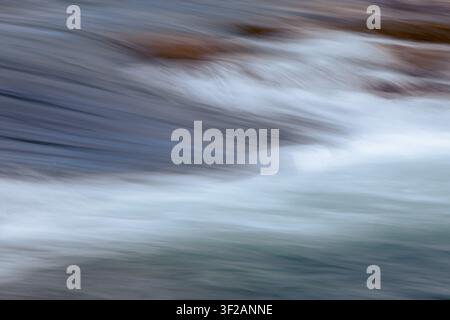 water in motion creates an interesting background, blurred with camera motion. Stock Photo
