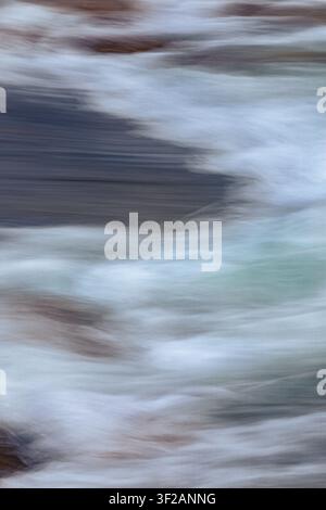 water in motion creates an interesting background, blurred with camera motion. Stock Photo