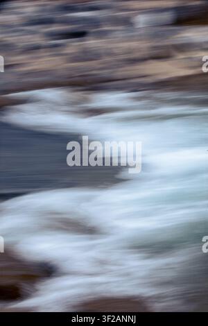 water in motion creates an interesting background, blurred with camera motion. Stock Photo