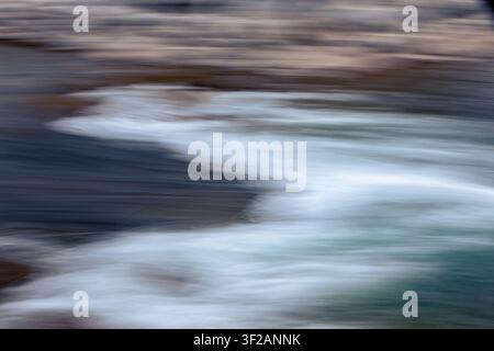 water in motion creates an interesting background, blurred with camera motion. Stock Photo