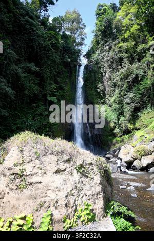 Gitgit waterfall in Buleleng regency of Bali Stock Photo