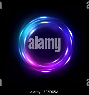 Rotating Multicolor Lights with Sparks, Isolated and Easy to Edit, Vector Illustration Stock Vector