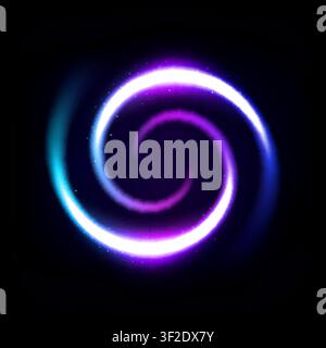 Rotating Multicolor Swirl Lights, Isolated and Easy to Edit, Vector Illustration Stock Vector