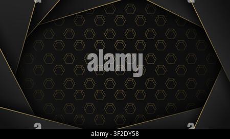 Luxury Polygonal Pattern Widescreen Background. Vector Template, Vector Illustration Stock Vector