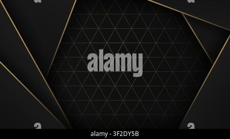 Luxury Polygonal Pattern Widescreen Background. Vector Template, Vector Illustration Stock Vector