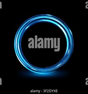 Blue Lens Flare Light Effect. Isolated, Vector Illustration Stock Vector