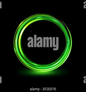Green Lens Flare Light Effect. Isolated, Vector Illustration Stock Vector
