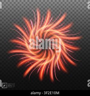 Round Red Light Twisted, Suitable For Product Advertising, Product Design, and Other. Eps 10 Vector, Vector Illustration Stock Vector
