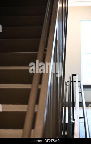 Modern Apartment Building Stairwell in Columbia, South Carolina, USA Stock Photo
