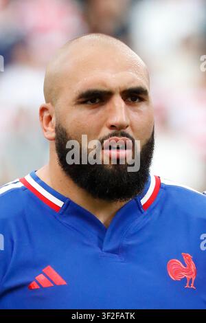 Tokyo, Japan. 18th July, 2026. Reda Wardi of France (17) during the Nations Championship 2026 between Japan and France at the National Stadium in Tokyo. France defeats Japan 42-15. (Credit Image: © Rodrigo Reyes Marin/ZUMA Press Wire) EDITORIAL USAGE ONLY! Not for Commercial USAGE! Stock Photo