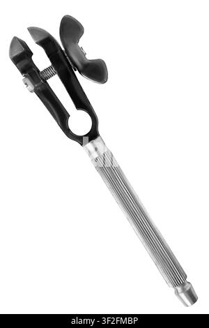 Vintage steel hand vice isolated on white background Stock Photo