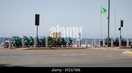 electric bicycle parking Nica Stock Photo