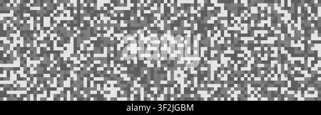 Abstract pixel mosaic background, gradient squares and tiles in grey hues with geometric texture. Vector illustration bg Stock Vector