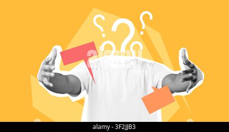 Unrecognizable Person Gesturing With Hands, Empty Space, Communication Concept Stock Photo