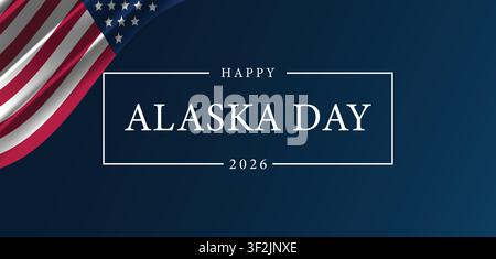 Alaska Day 2026 Unveiling Joy Across the Last Frontier Stock Vector