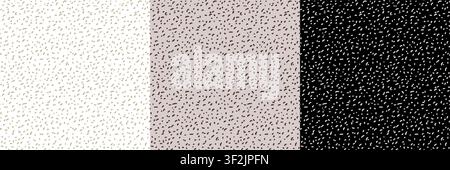 Minimalist Organic Speckle Seamless Pattern Set in Neutral Colors Stock Vector