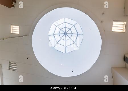 glass ceiling with many frames in a modern building Stock Photo