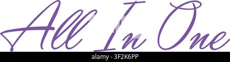 Elegant Script All In One Text Effect Stock Vector