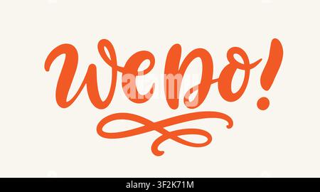 We do vector lettering for wedding invitations Stock Vector