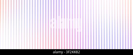 Abstract pastel ribbed glass distortion effect background. Violet gradient with vertical stripes. Stock Vector