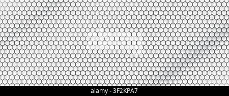 Fiber honeycomb pattern with carbon texture. Seamless hexagon grid background. Modern vector bg Stock Vector