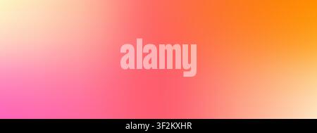 Abstract golden hour gradation backdrop with yellow to pink transition. Smooth blurred gradient for luxury banners. Warm minimal bg Stock Vector