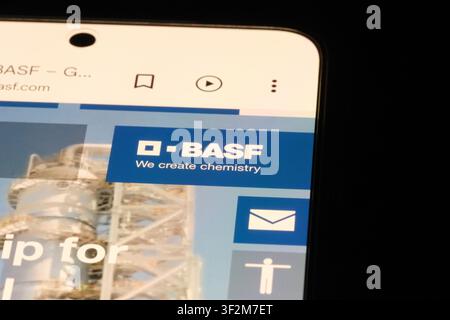 Shanghai, China- July 19th 2026: BASF brand logo on website Stock Photo