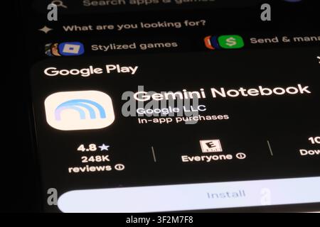 Shanghai, China- July 19th 2026: Gemini Notebook app icon and logo Stock Photo