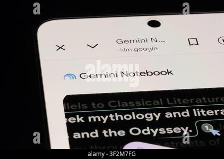 Shanghai, China- July 19th 2026: Gemini Notebook brand logo on website Stock Photo