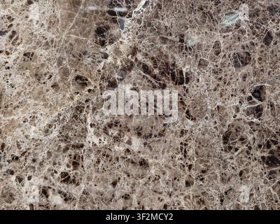 Seamless brown marble stone surface texture with natural white veins Stock Photo