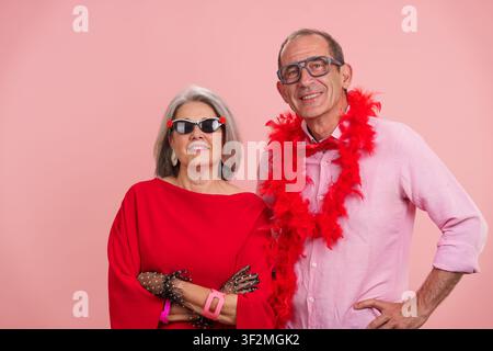 Senior couple enjoying active mature lifestyle and positive longevity Stock Photo