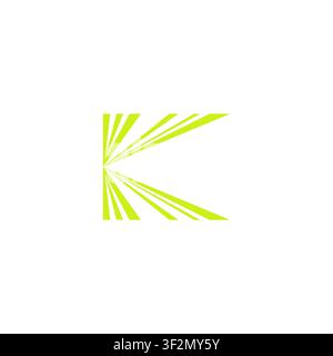 Letter K Logo Vector Illustration. Geometric Letter K Logo Stock Vector