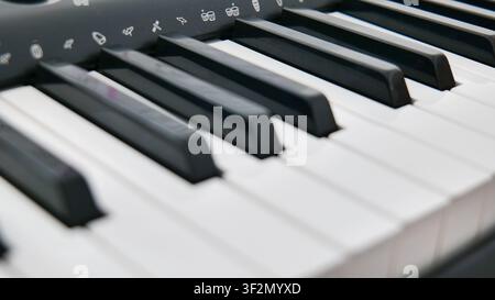 Close Up of Electronic Keyboard Keys Stock Photo