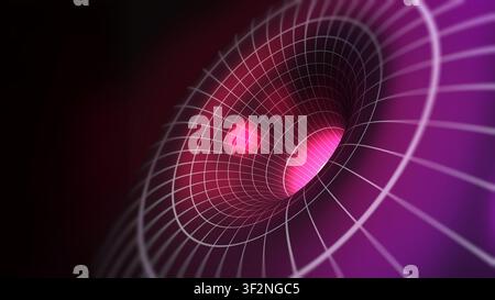 Abstract blue 3D vortex illustration. 3D illustration. Stock Photo